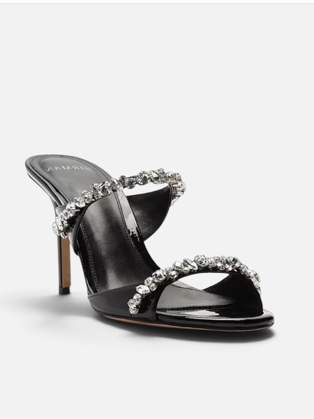 Alexandre Birman Gianna 85MM Crystal-Embellished Sandals NWT $795 Black 6.5